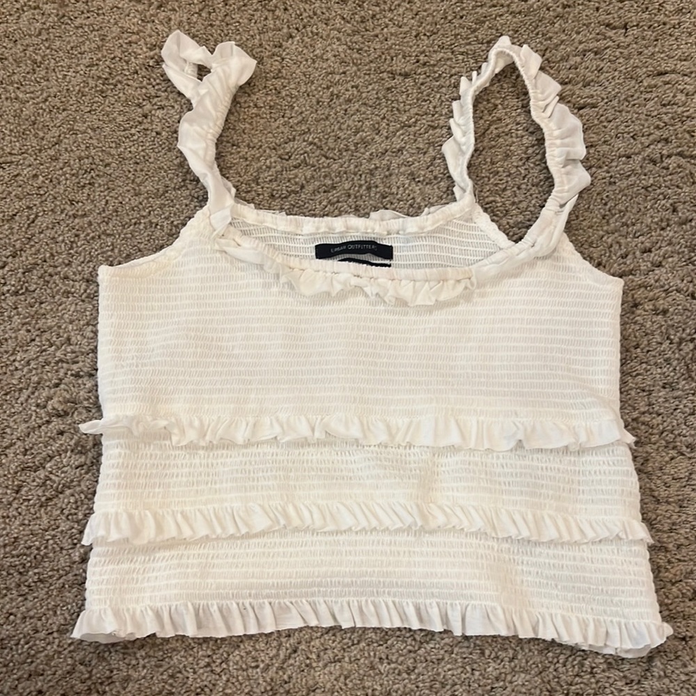 Urban Outfitters White Crop Tank